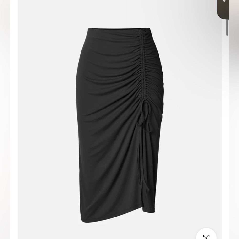 OGL Eco-SkinKiss® Drawstring Cinched Midi Skirt